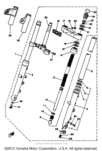 XS650SE Передняя вилка