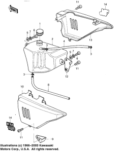 KM100 Side covers / oil tank
