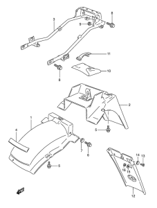 DR800 Заднее крыло