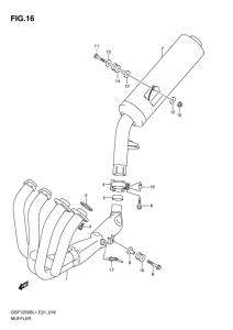 GSF1250S Muffler comp