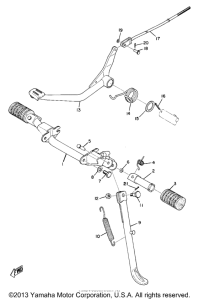 ATM1 Stand,foot rest & rear brake pedal