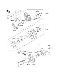 BJ250 Заднее колесо и цепь