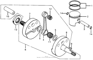 MT125 Коленчатый вал и поршни