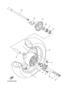 XP500A Переднее колесо