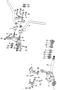 CB360 Handlebar + top bridge + stem