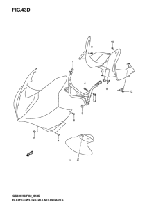 GS500 Body cwl. installation parts