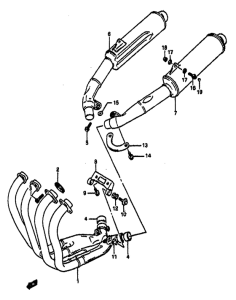 GSX-R1100 Muffler comp