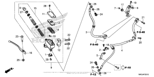CMX500 (ABS) Главный тормозной цилиндр перед.