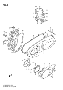UX125 Crankcase cover ass`y  (v