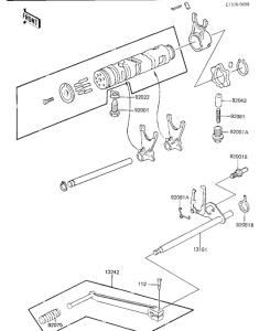 KZ250 Переключатель передач
