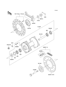  Задняя ступица колеса
