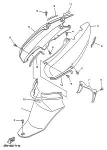 YN50R Боковые обтекатели