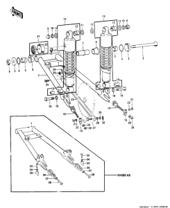 KH500 Swing arm / shock absorbers