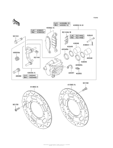 VN1700 Передний тормоз