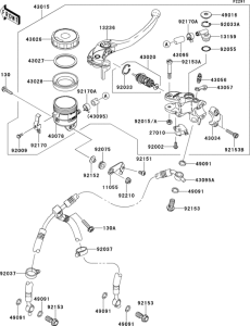 ZX600 Главный тормозной цилиндр
