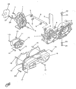 YA50R Картер двигателя
