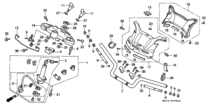 ST1100 Handle pipe / top bridge