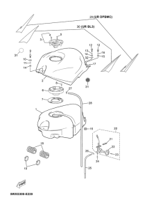 TZR50 Топливный бак