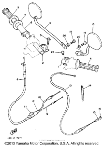 YSR50D Руль -тросы