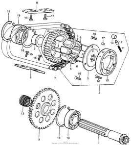 CB400 Primary shaft + primary chain