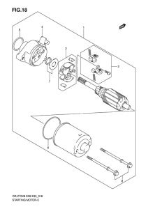 DR-Z70 Стартерный мотор