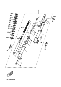 YQ100 Вилка передней оси