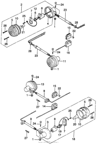 CB360 Задний фонарь