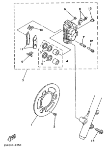 YZ80B Front brake. caliper