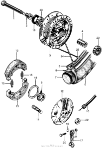 CA175 Ca175 front wheel