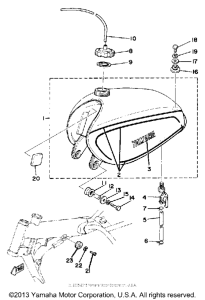 TT500G Топливный бак