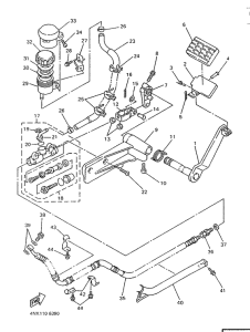 XVZ1300A Задний торм цилиндр