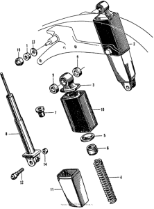 CA160 Ca160 rear shock absorber