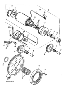 XT600Z Муфта стартера