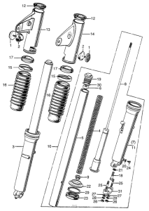 CL350 Передняя вилка