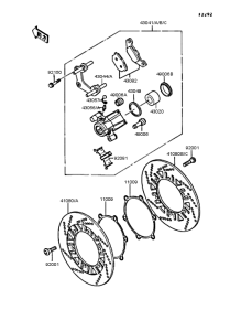 ZX400 Передний тормоз