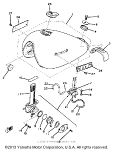 SR250G Топливный бак