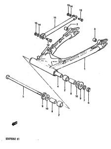 GSX750 Маятник задний