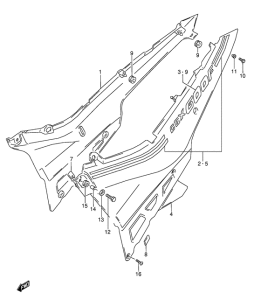 GSX600 Обтекатель задний