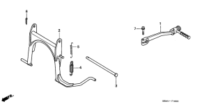 SFX50SMM Stand / kick starter arm