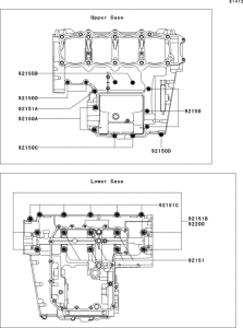 ZR750 Болты крепления картера
