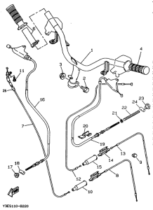 CW50 Steering handle. cable
