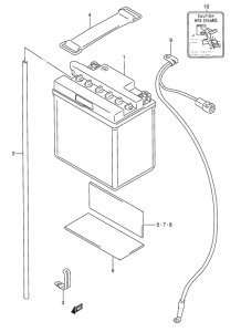 GSX600 Аккумулятор