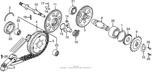 CB750 Primary chain + kick starter + final shaft