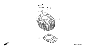 XR200R Цилиндр
