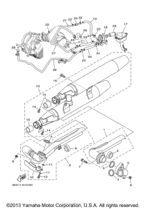 XVS1100AR Выхлопная система