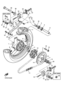 SRX400 Заднее колесо в сборе