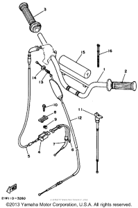 PW80N Руль -тросы