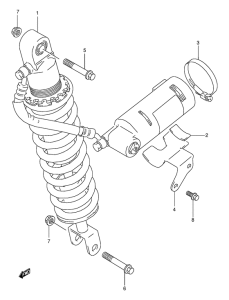 DR350 Задние амортизаторы