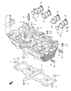 GSF650 (ABS) Головка цилиндров