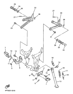 XT600E Support repose pied